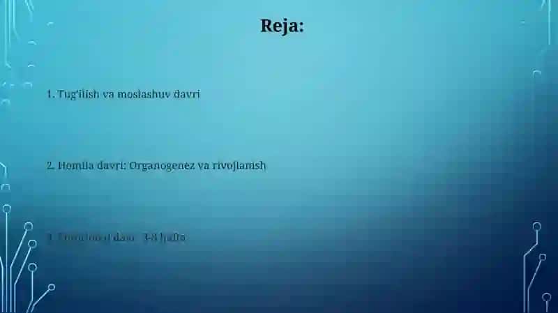 Inson embriologiyasidagi qaltis davrlar 2