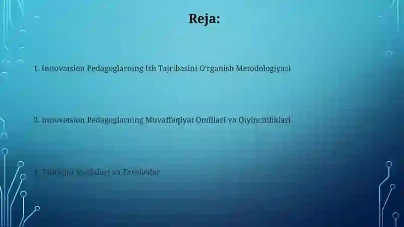 Innovatsion Pedagoglarning Muvaffaqiyat Omillari va Qiyinchiliklari 2