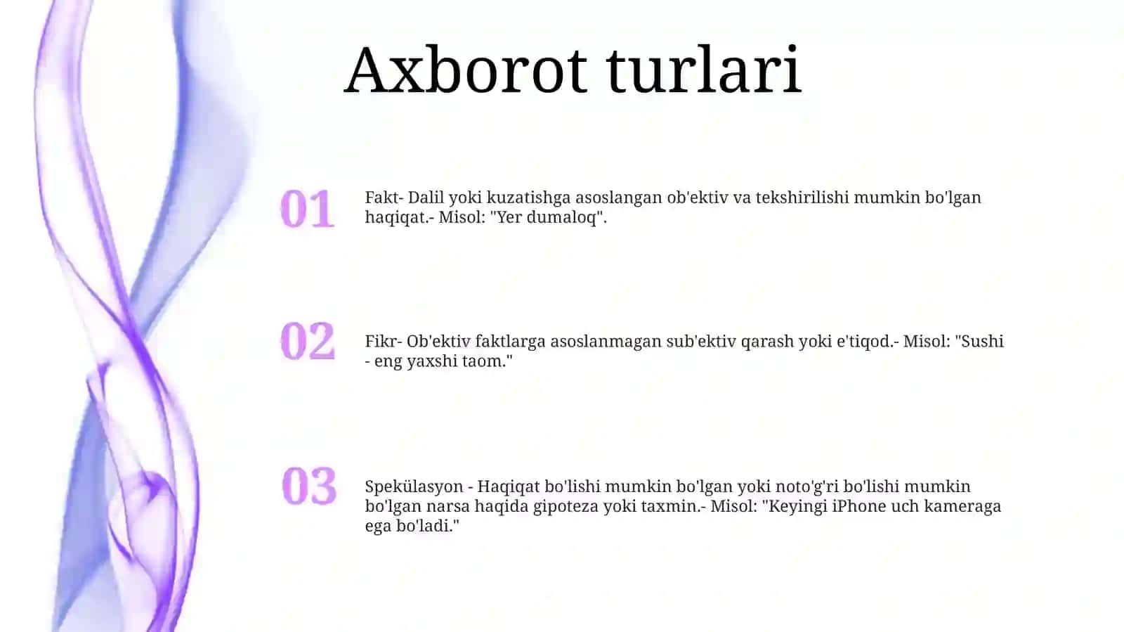 Axborot Turlari Va Ishonchliligi 2