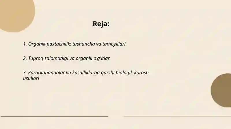 Organik paxtachilik va uning istiqbollari 2