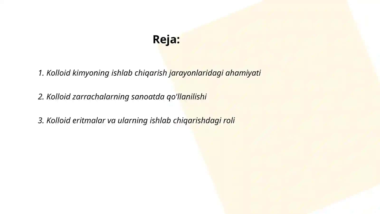 Kolloid kimyo fanining oʻrni 2