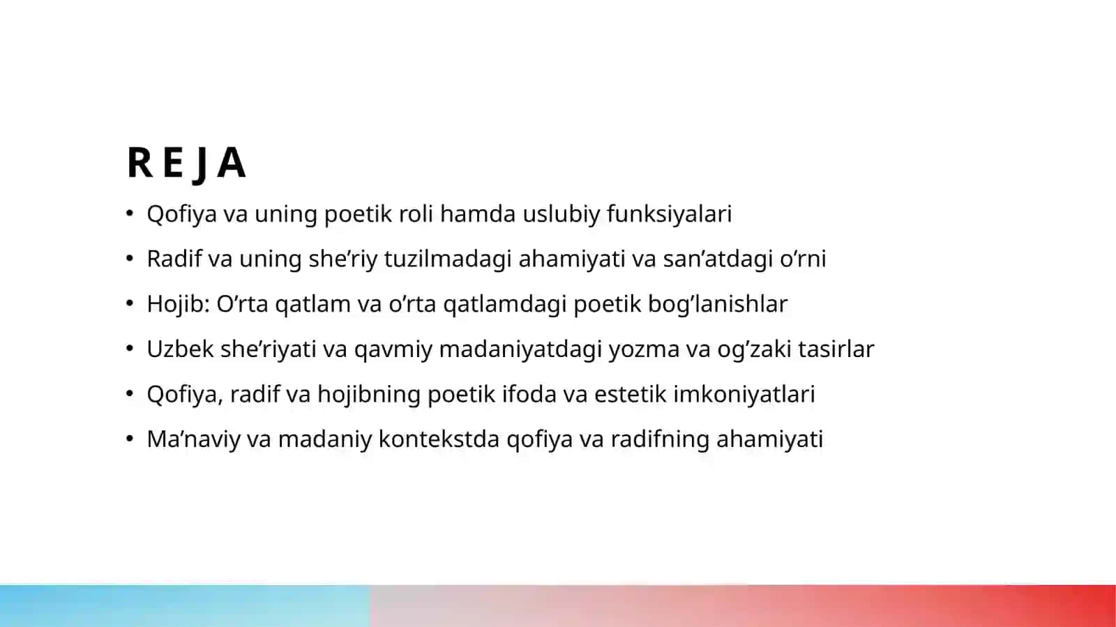 Qofiya, radif va hojib qoʻllangan baytlar tahlili 2