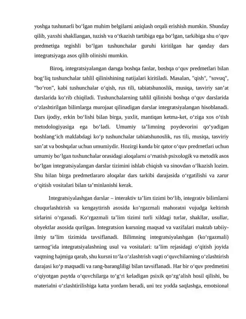 Integratsiyalashgan darslarning samaradorligini oshirish vata'lim prinsiplari 2