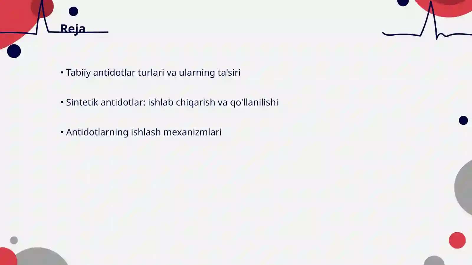 Tabiiy va sintetik antidotlar 2