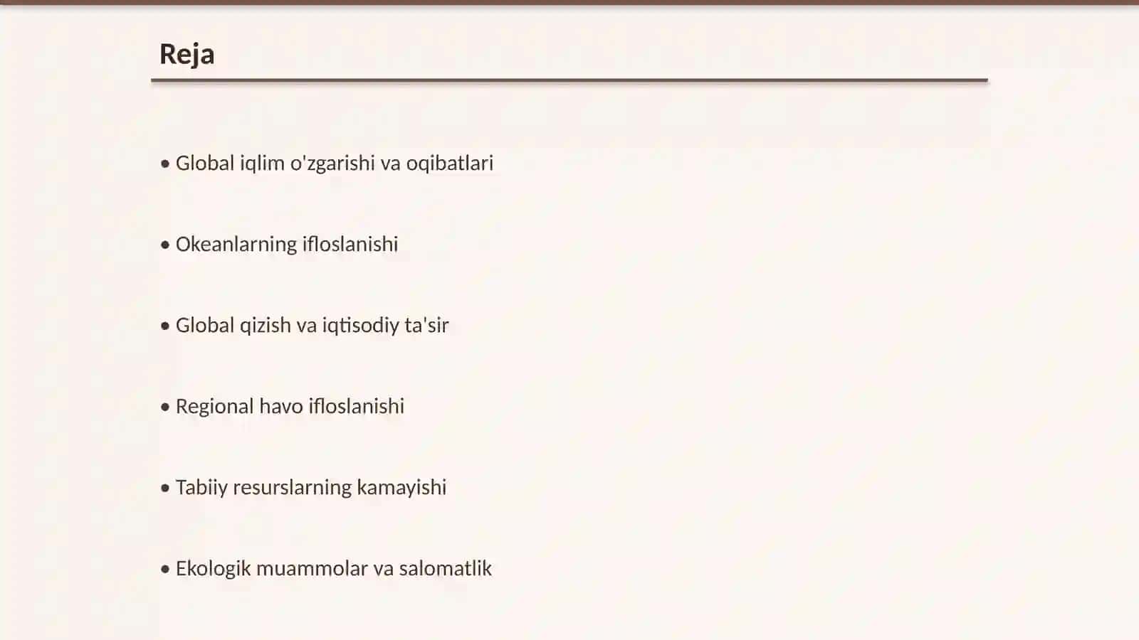 Global ekalogik muammolar 2