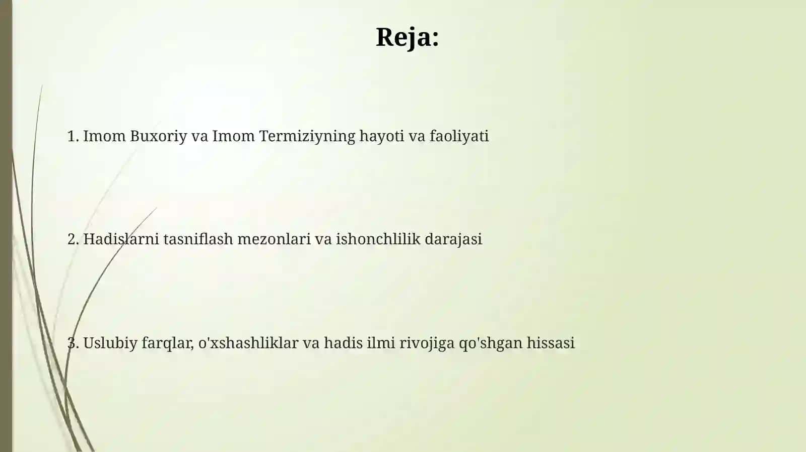 Imom Buxoriy va Imom Termiziyning hayoti va faoliyati 2