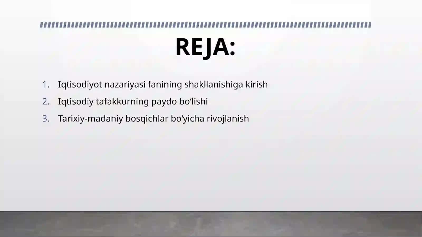 IQTISOQIYOT NAZARIYASI FANINING SHAKLLANINSH VA RIVOJLANISHI BOSQICHLARI 2