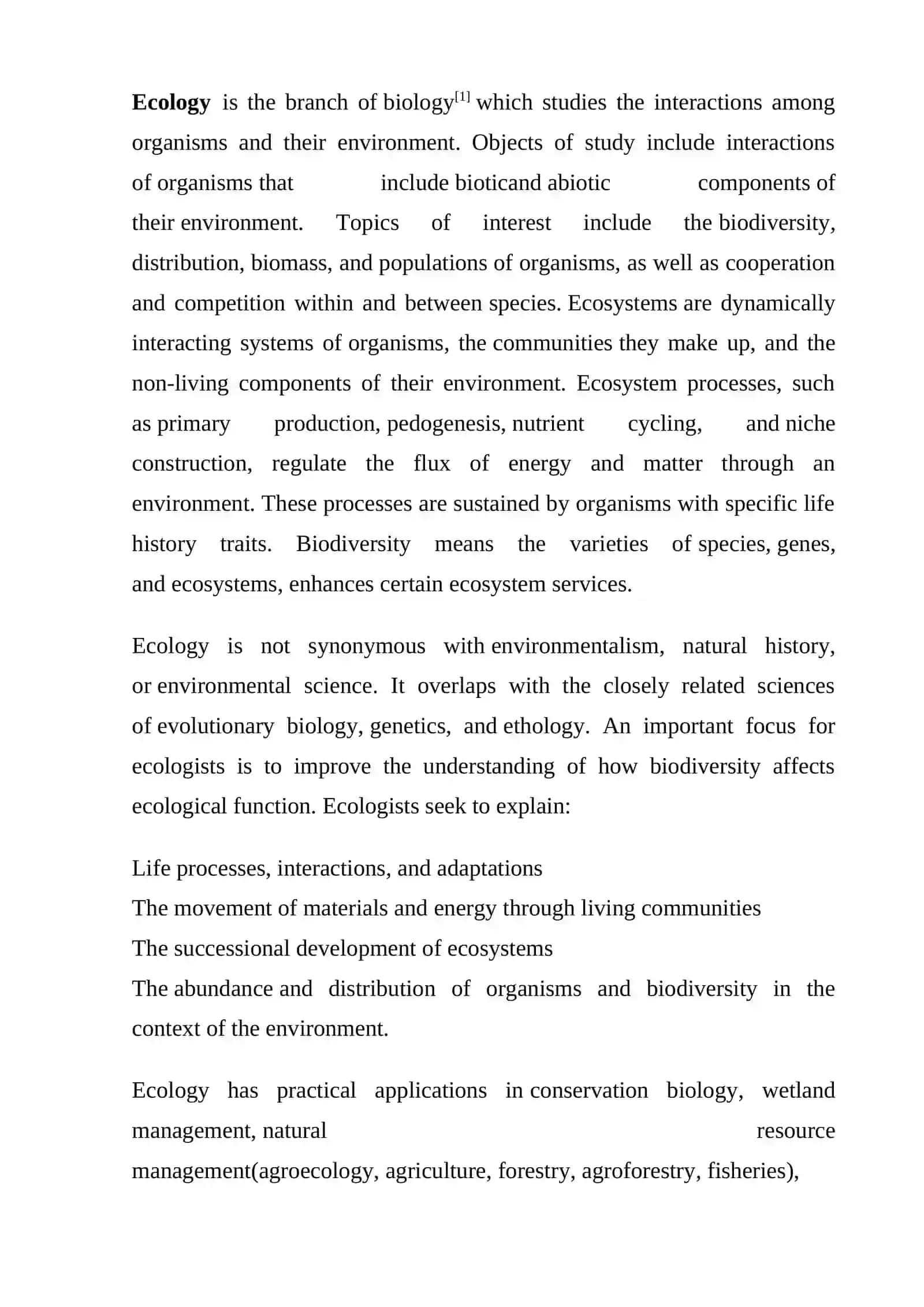 ECOLOGY 2