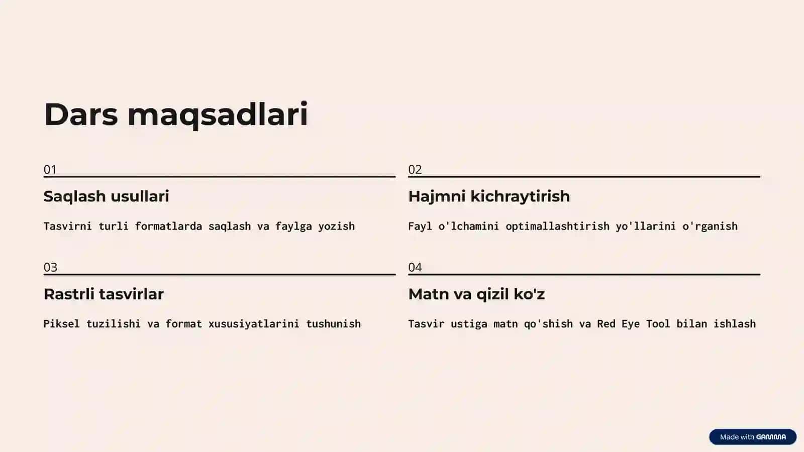 Tasvirni saqlash va tahrirlash 2