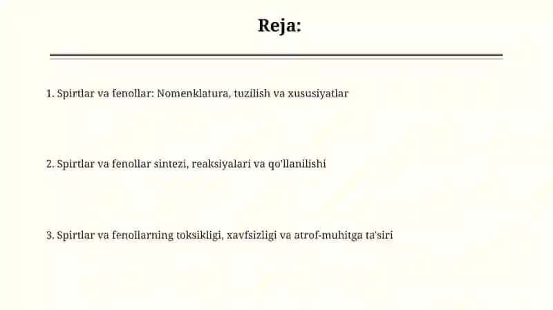 Spirtlar va fenollar 2