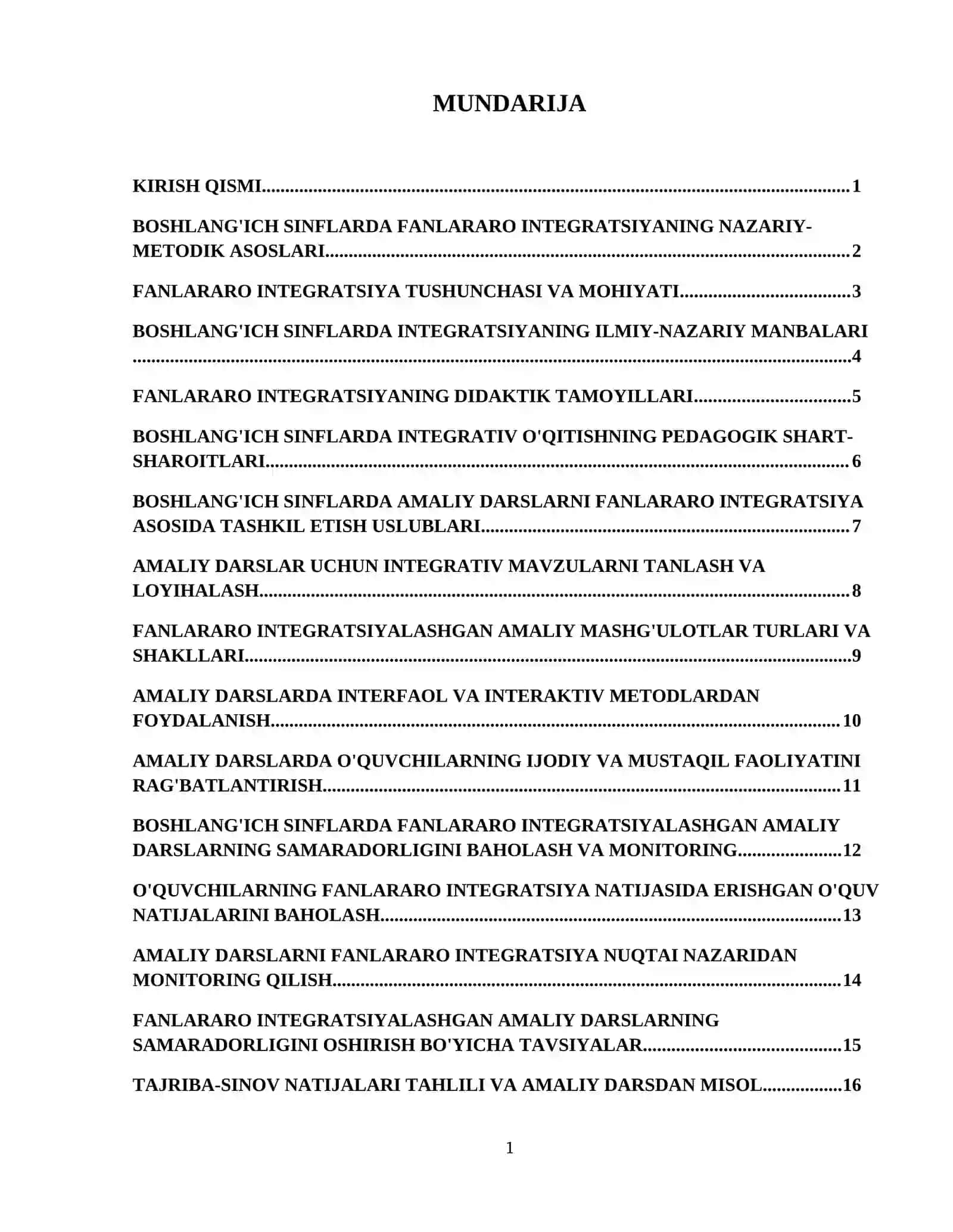 Boshlang‘ich sinflarda fanlararo integratsiya asosida amaliy darslarni samarali tashkil etish usullari. 2