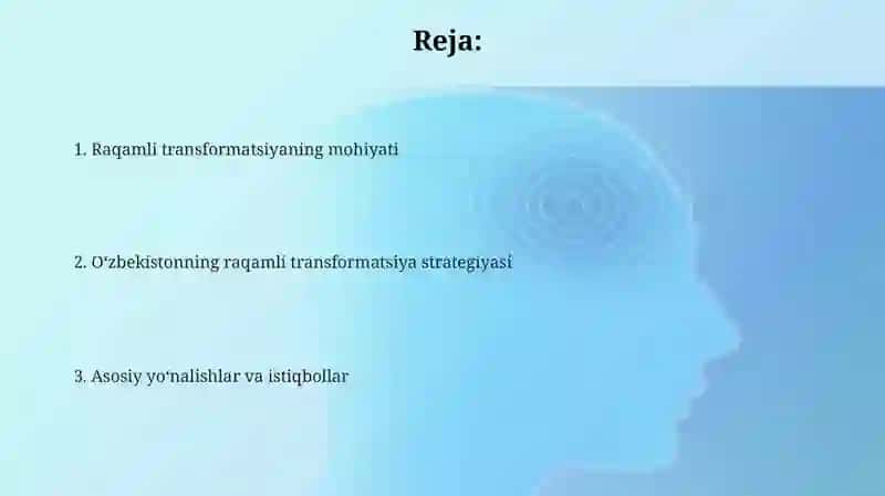 O'zbekistonning raqamli Transformatsiya strategiyasi 2