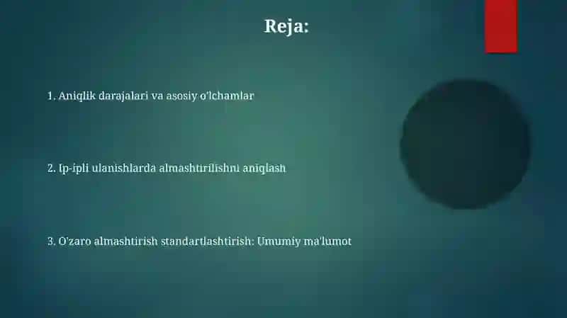 O’zaro almashuvchanlik standartlashtirish 2