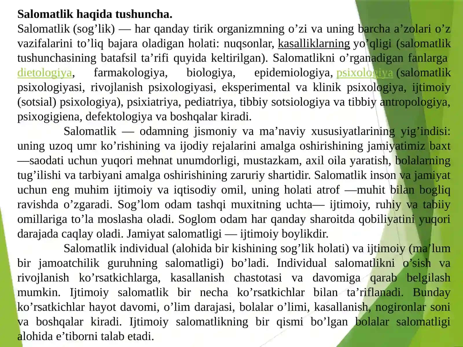 Bolalar va oʻsmirlar sogʻligi. Yuqumli kasalliklar va ularning oldini olish 2