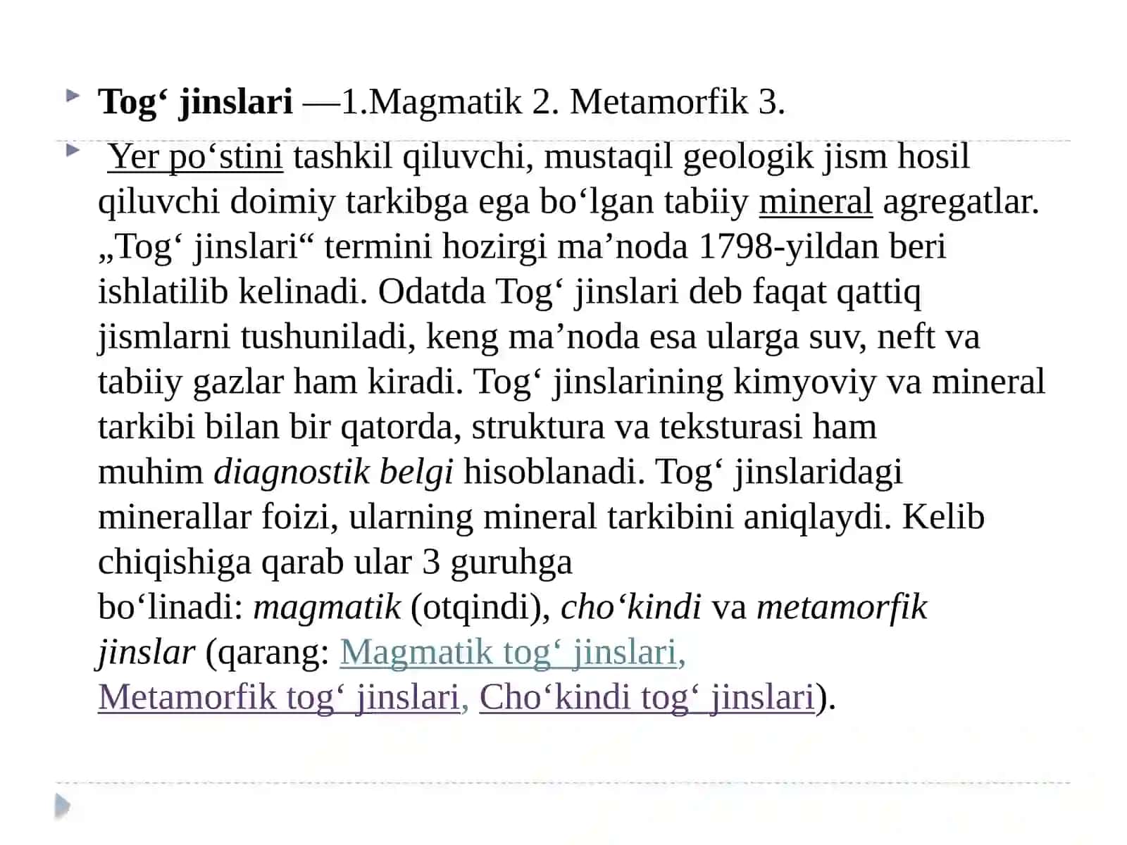 Ochiqkon ishlarida tog` jinslarining tizimlardagi deformatsiyalari. Deformatsiyalarningklasifikatsiyalanishi 2