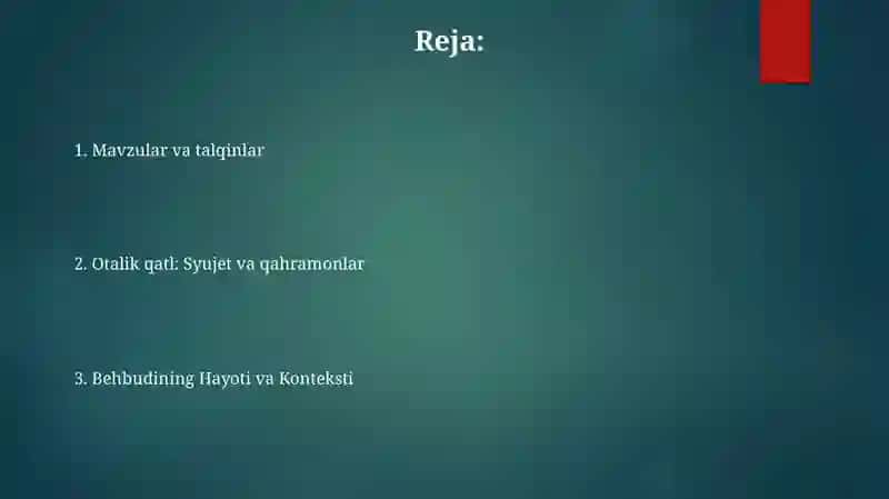 MahmudXòja Behbudiyning padarkush dramasi 2