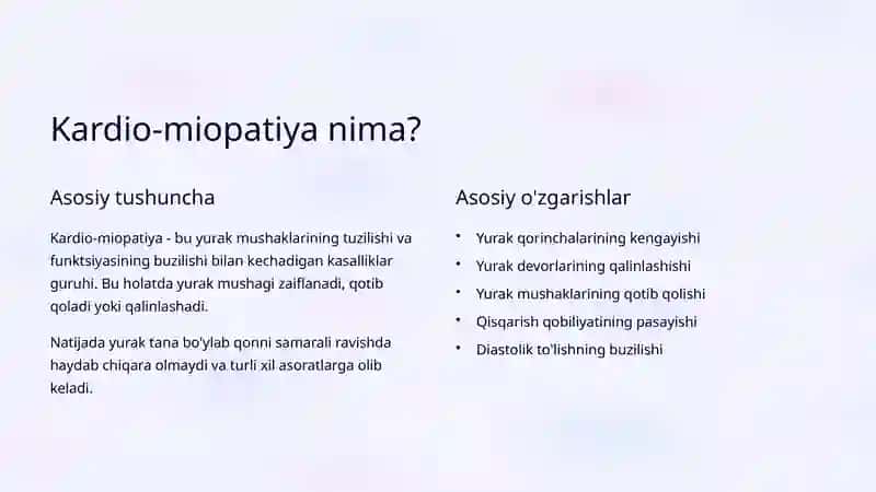 Kardio-miopatiyalar: Tasnifi va Klinik Belgilari 2