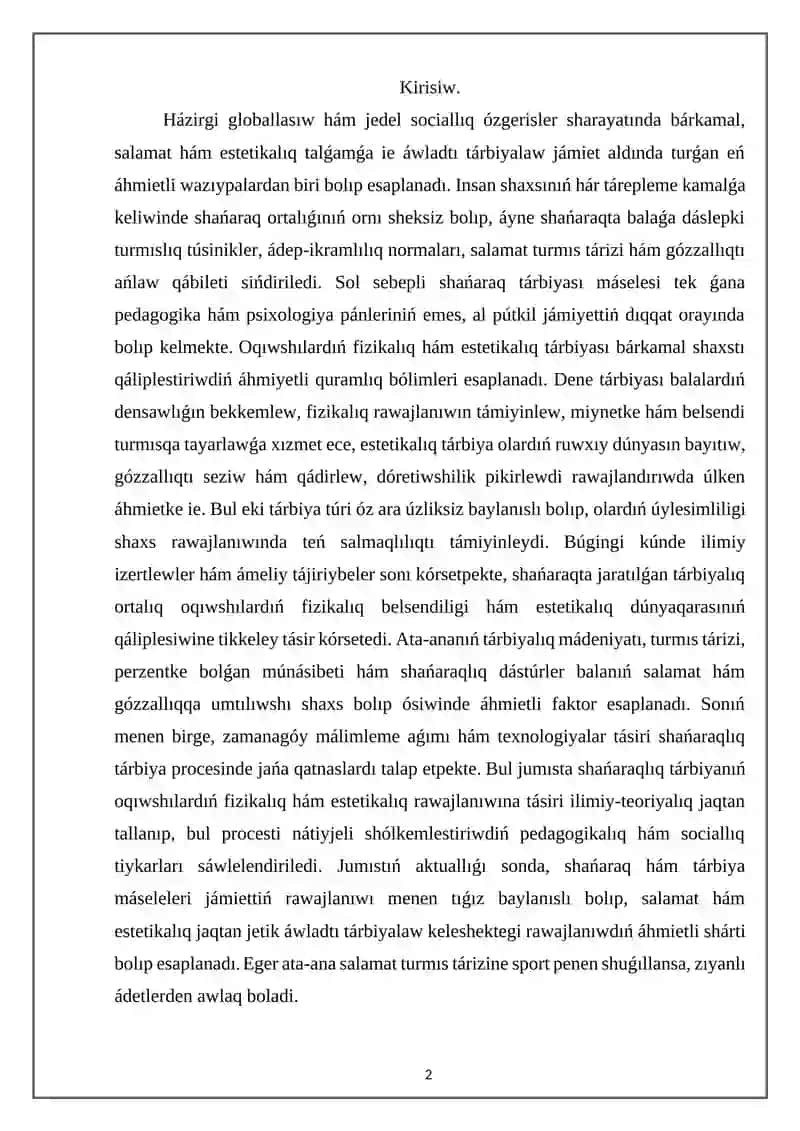 Shańaraq tárbiyası 2
