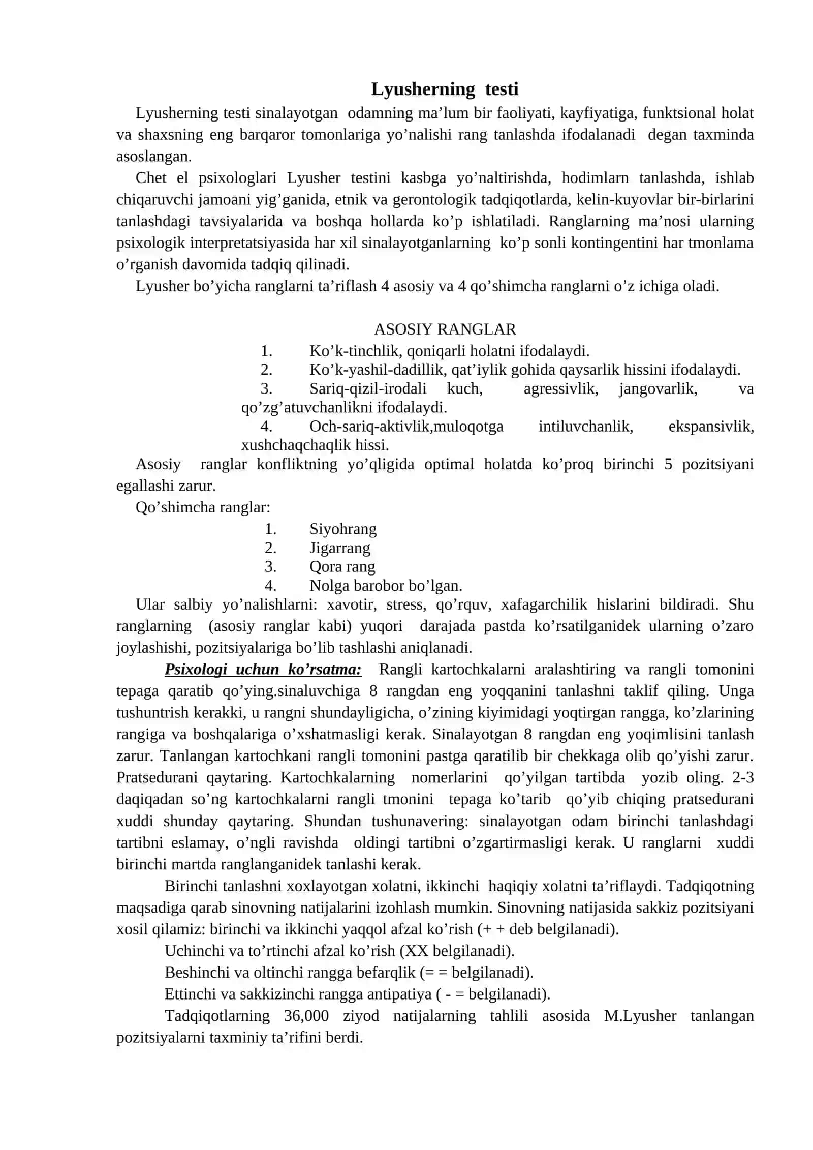 HUQUQBUZARLIK, JINOYATCHILIKNING OLDINI OLISH, HAMDA TANGLIK VAZIYATIGA TUSHGAN YOSHLARNI ANIQLASH (testlar to’plami) 2