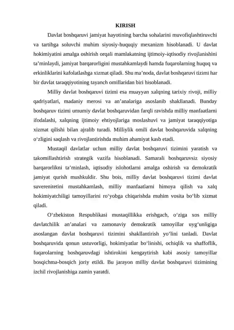 Milliy davlat boshqaruvi tizimi 2