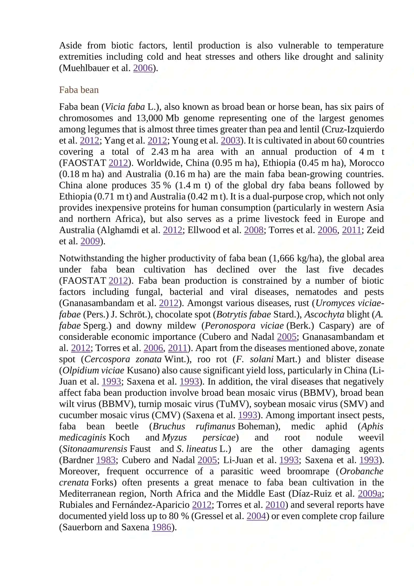 Genomics-assisted breeding in four major pulse crops of developing countries: present status and prospects 2