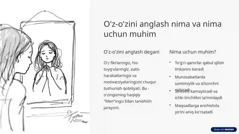 O'z-o'zini anglash 2