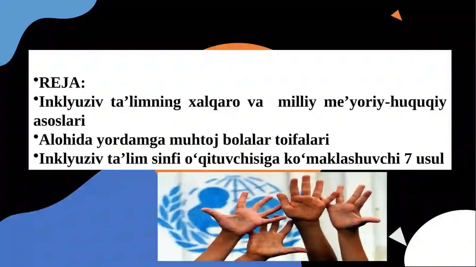 Umumiy o‘rta ta’lim muassasalarida inklyuziv ta’limni tashkil etish jarayonlari 2