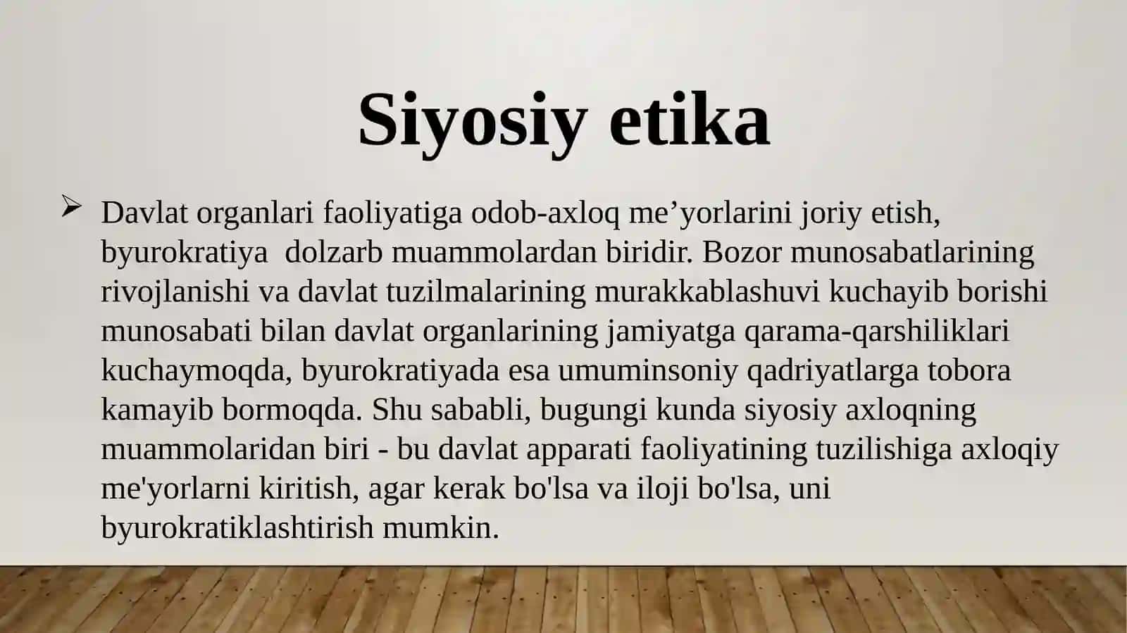 Siyosatda professional etika 2