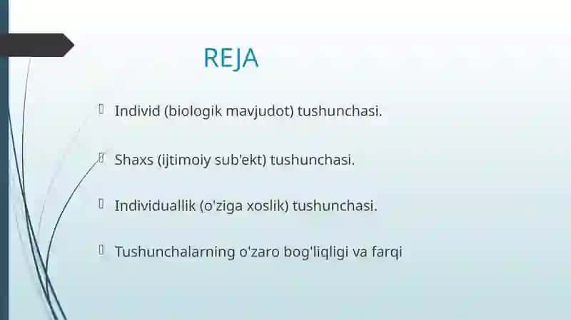 Individ shaxs va individuallik tushunchasi 2