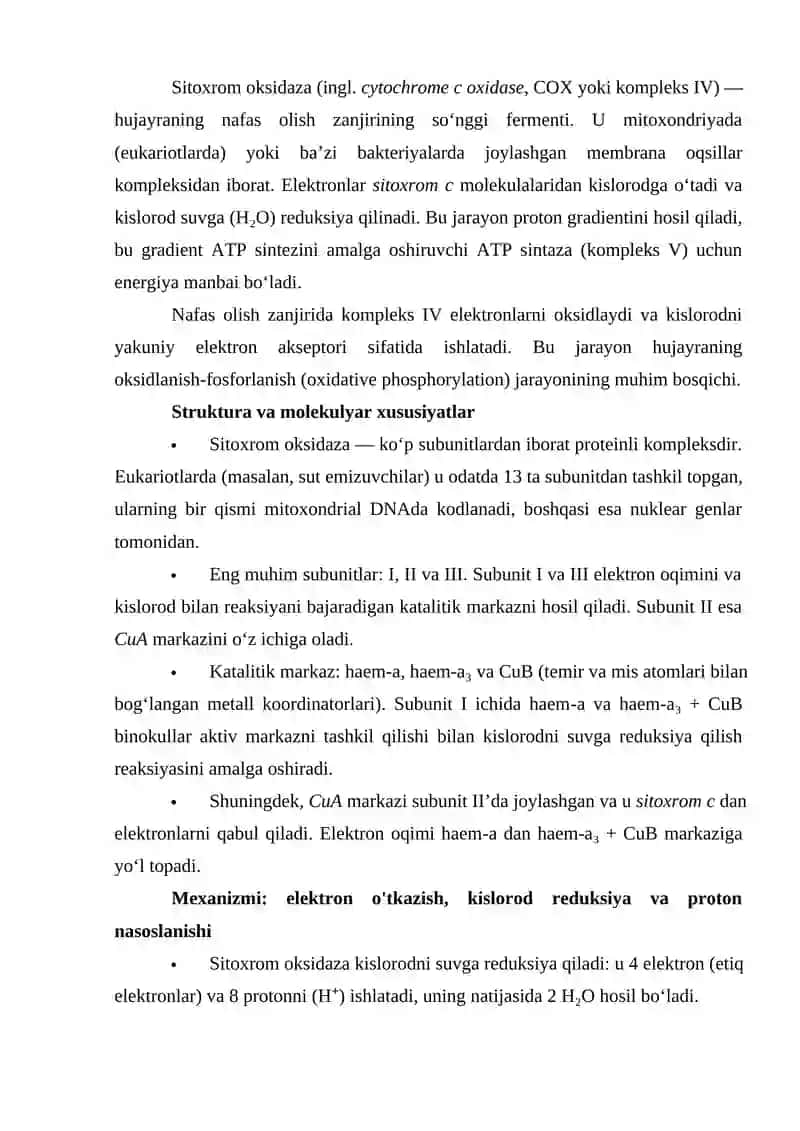 Sitoxromoksidaza fermenti 2