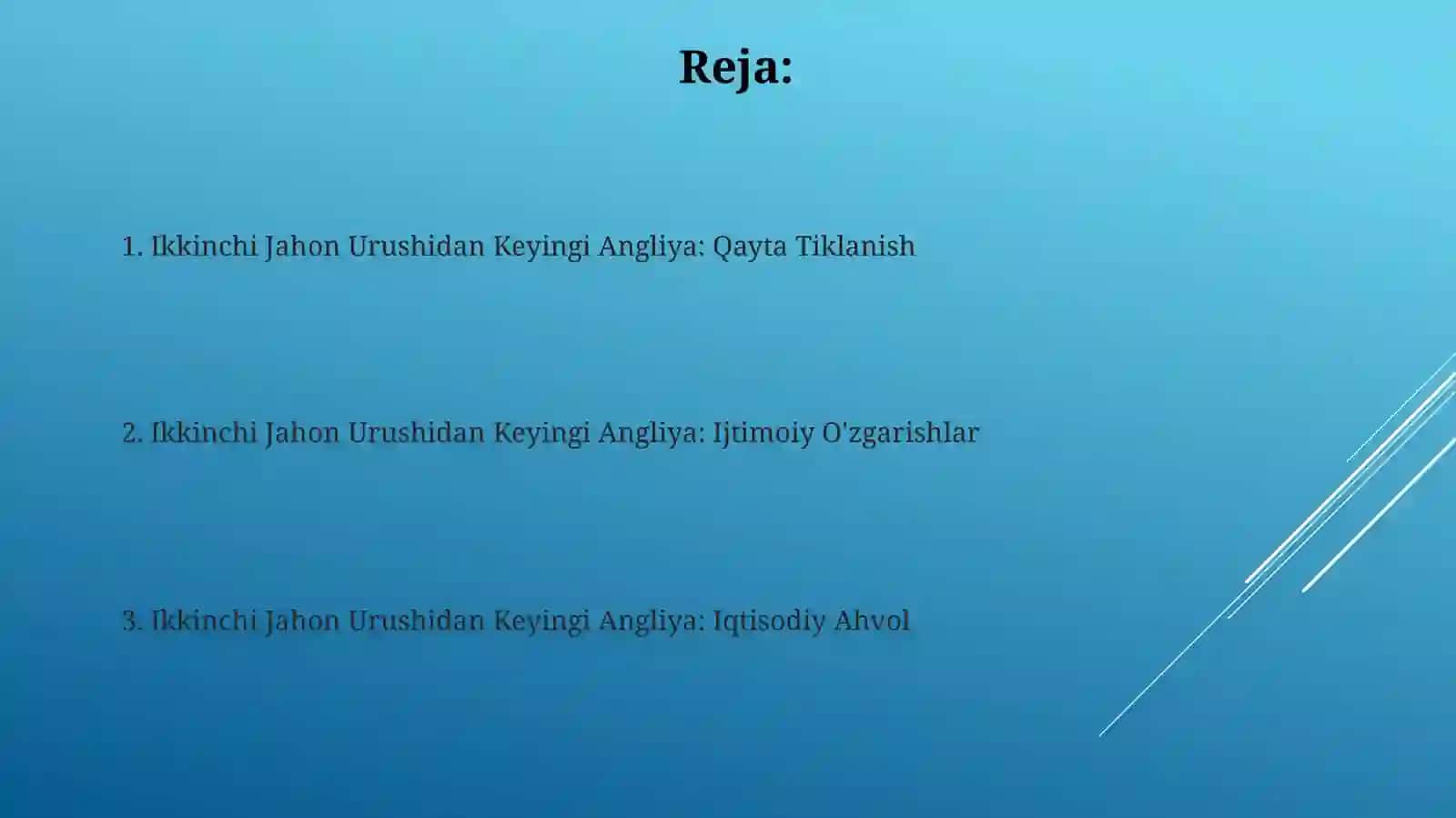 Ikkinchi Jahon Urushidan Keyingi Angliya 2