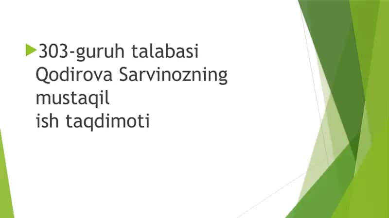 Tish qatorlari qisman nuqsonlarining Grozovskiy,Amiraev va Perzashkevich boʻyicha tasniflari 2
