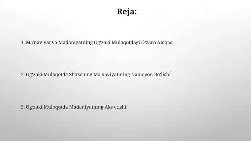 Og'zaki muloqotda milliy o'ziga xoslik 2