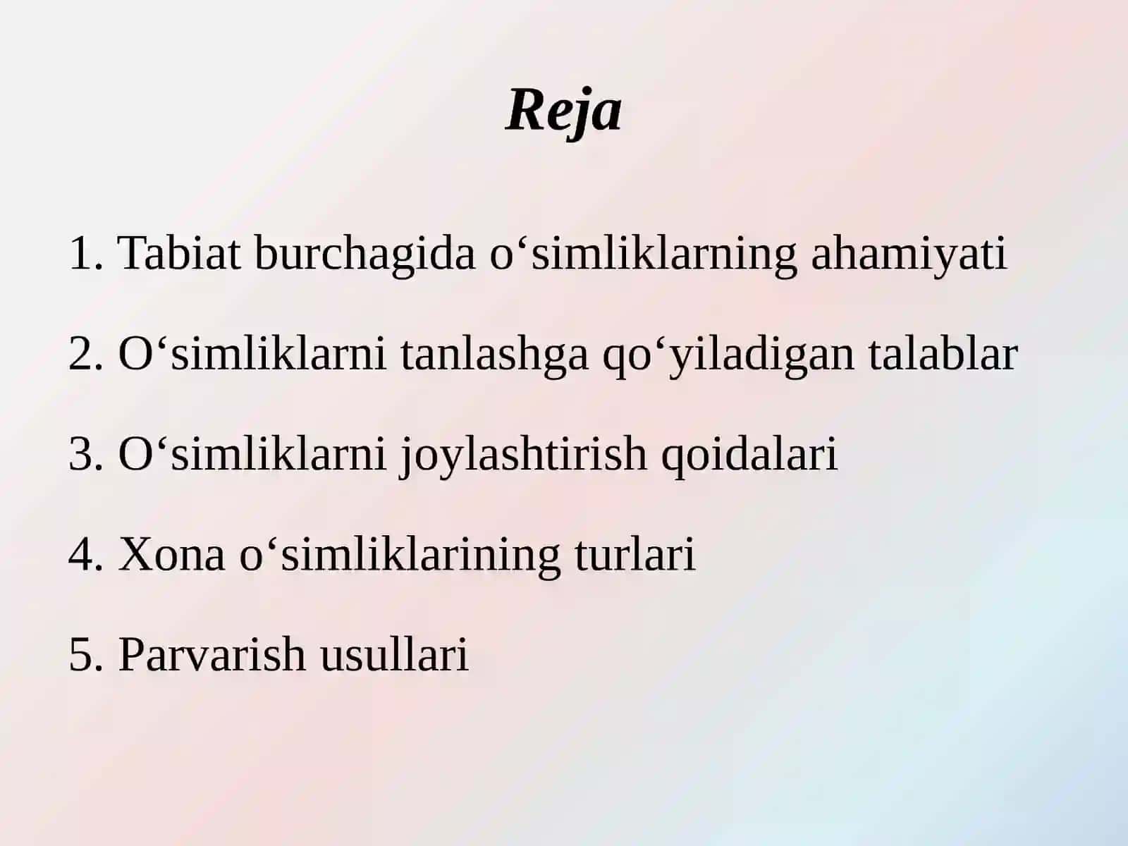 Turli yosh guruhlarida tabiat burchaklarini tashkil etishga tavsiya etiladigan o‘simliklar va hayvonlar 2