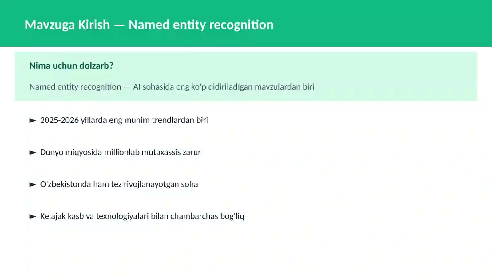 Named entity recognition 2