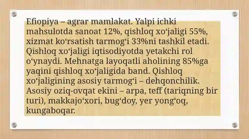 Davlatning iqtisodiyoti va jahondagi oʻrni 2