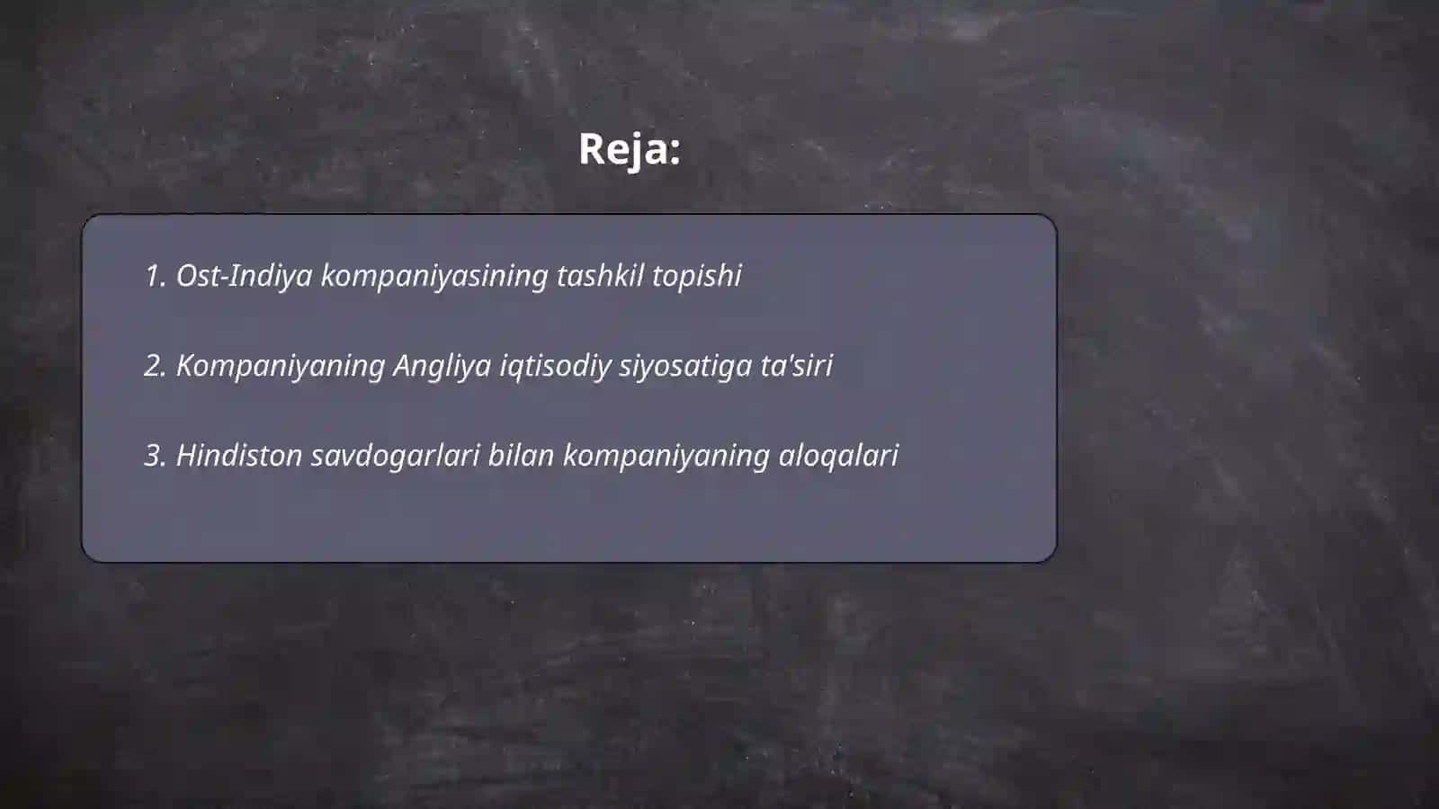Ost-Indiya kompaniyasining tashkil topishi 2