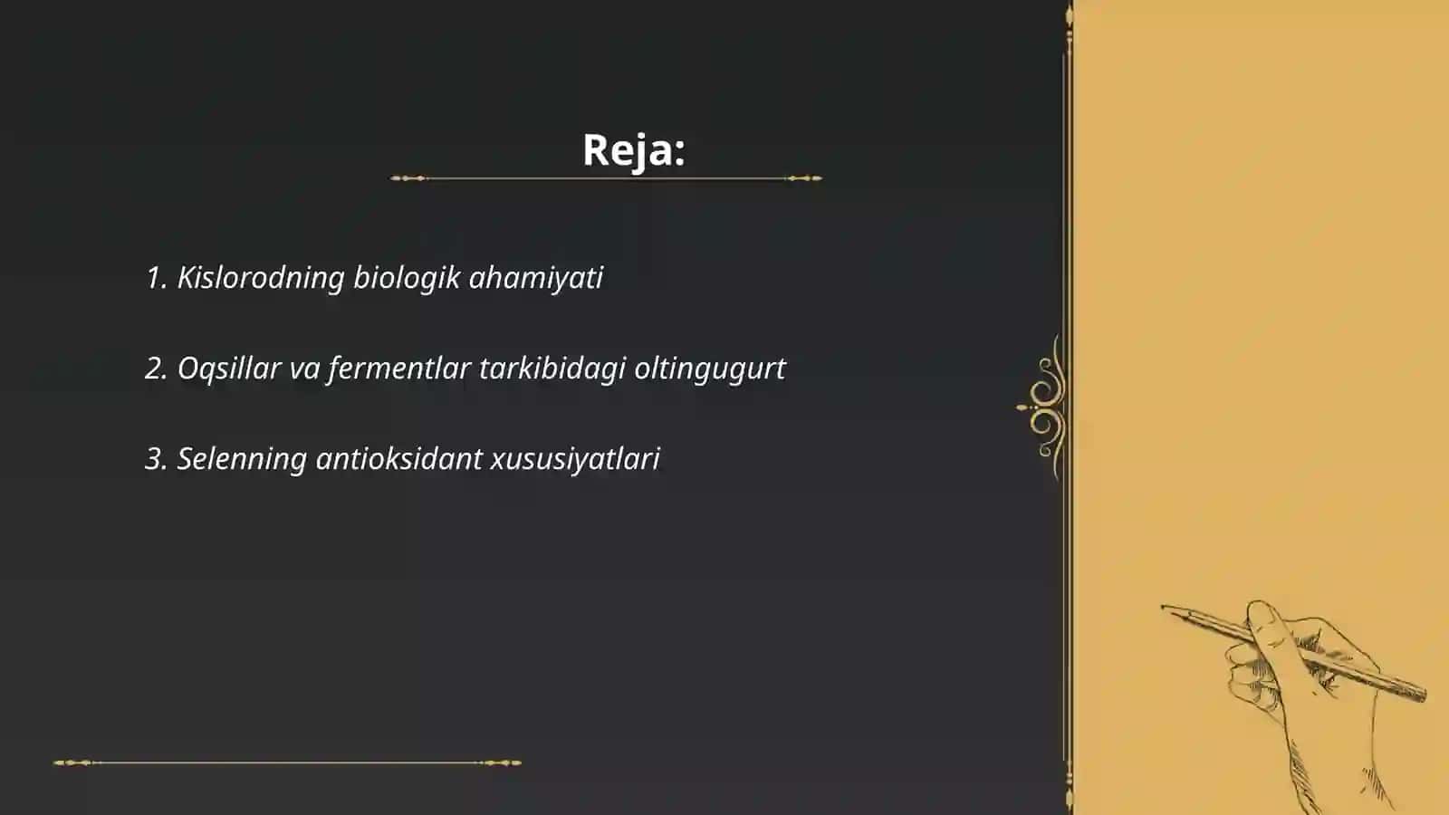 Kislorodning biologik ahamiyati 2