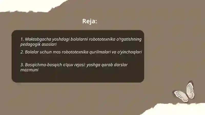 Maktabgacha yoshdagi bolalarni robototexnika oʻrgatish 2