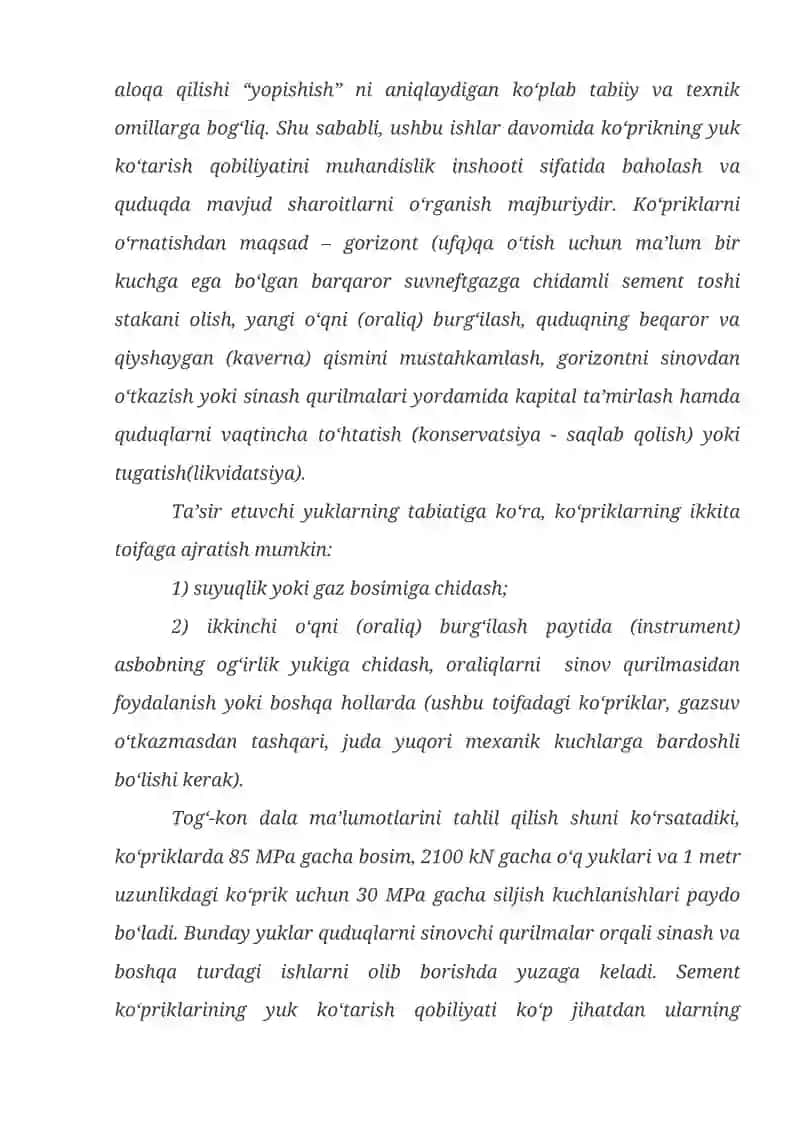 Sement ko‘priklarini o‘rnatish 2