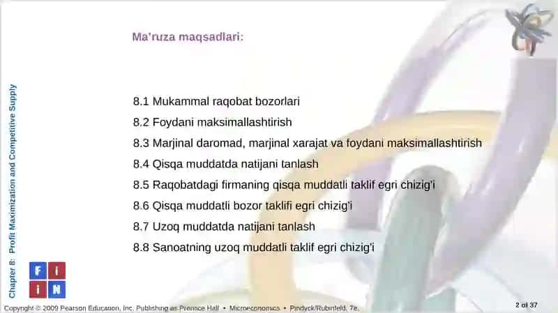 Foydani maksimallashtirish va Raqobatdagi Taklif 2