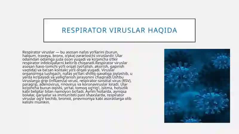 Respirator viruslar: Gripp, Rsv infeksiyalarining solishtirma tahlili 2