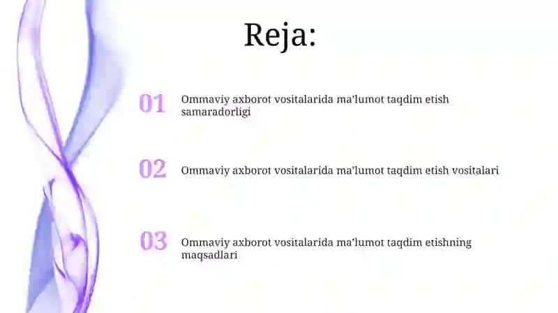 Ommaviy axborot vositalarida axborot taqdimoti: maqsad va vositalari 2