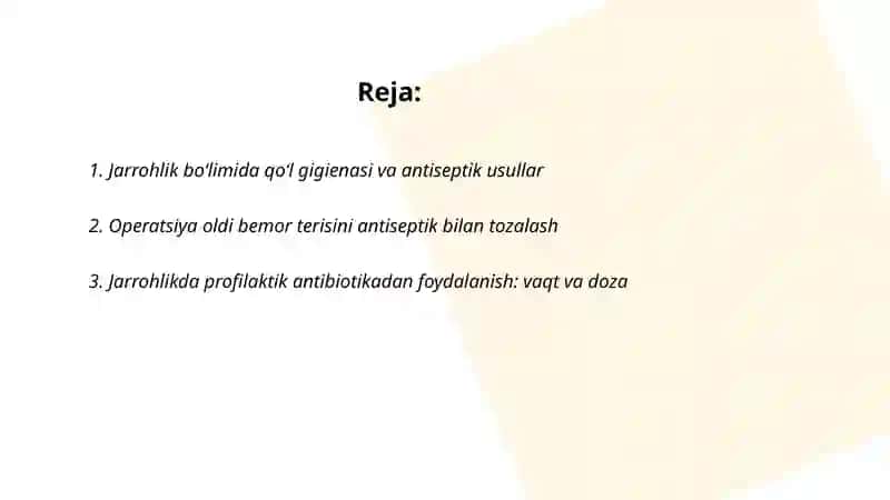 Xirurgiyada gospital infeksiyani profilaktikasi 2