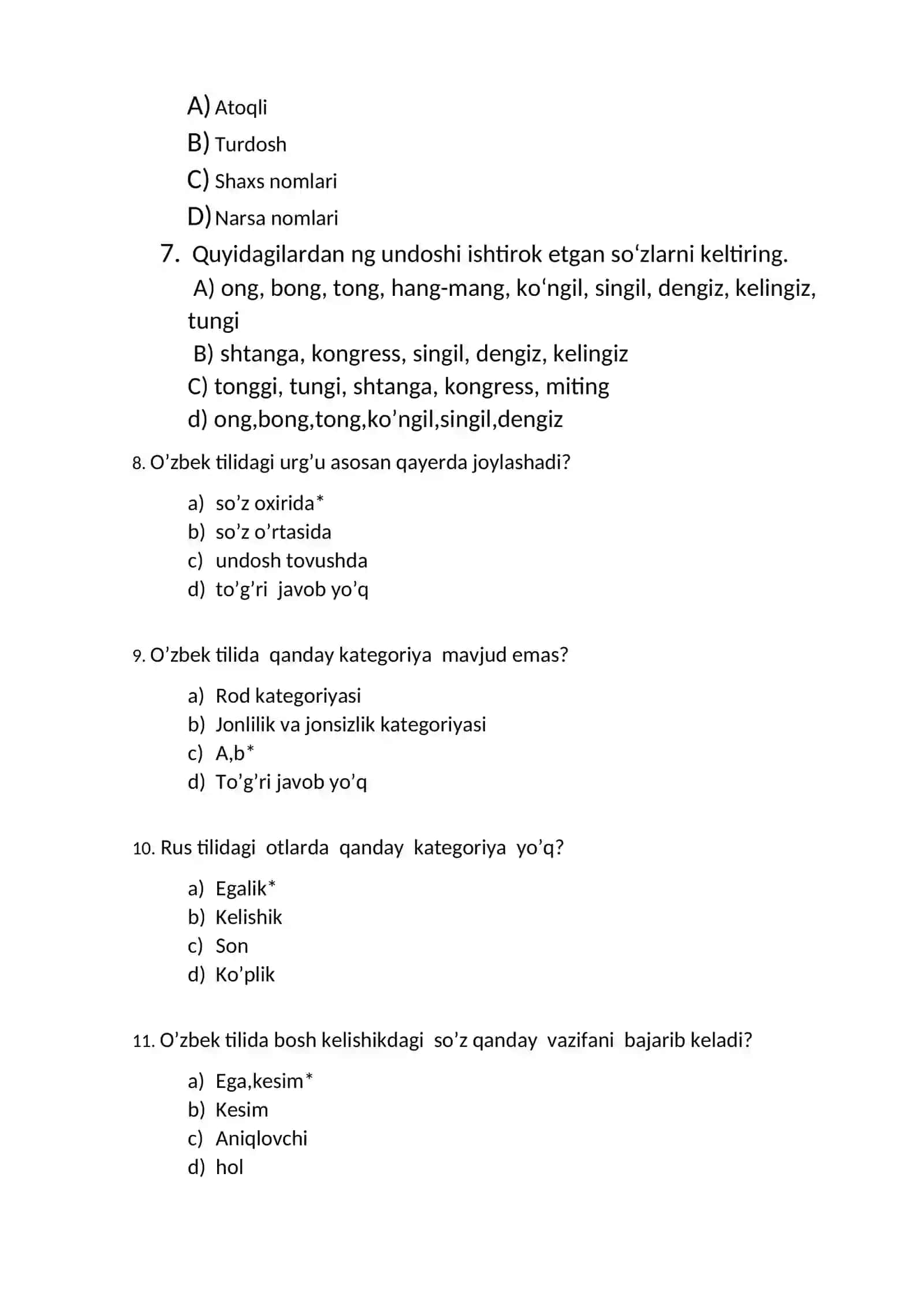 O’zbek va rus tillarining qiyosiy tipologiyasi 2