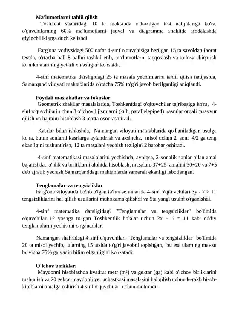 4-Sinf Matematika Misollari Yechish 2