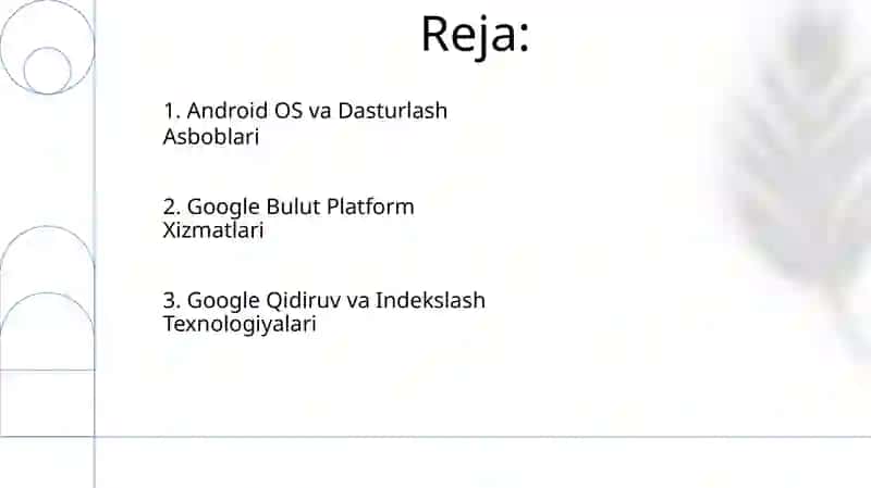 Google dasturlari va ulardan foydalanish texnologiyalari 2