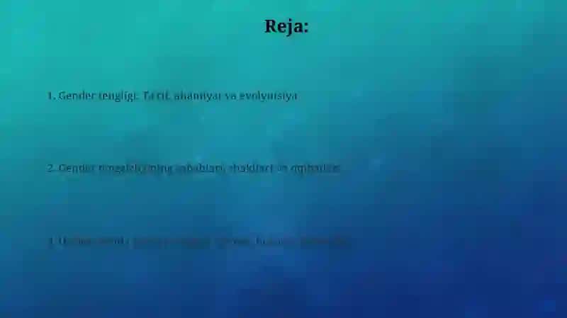 Gender Tengligi Tushunchasi, Uning Mohiyati Va Ilmiy Tahlili 2