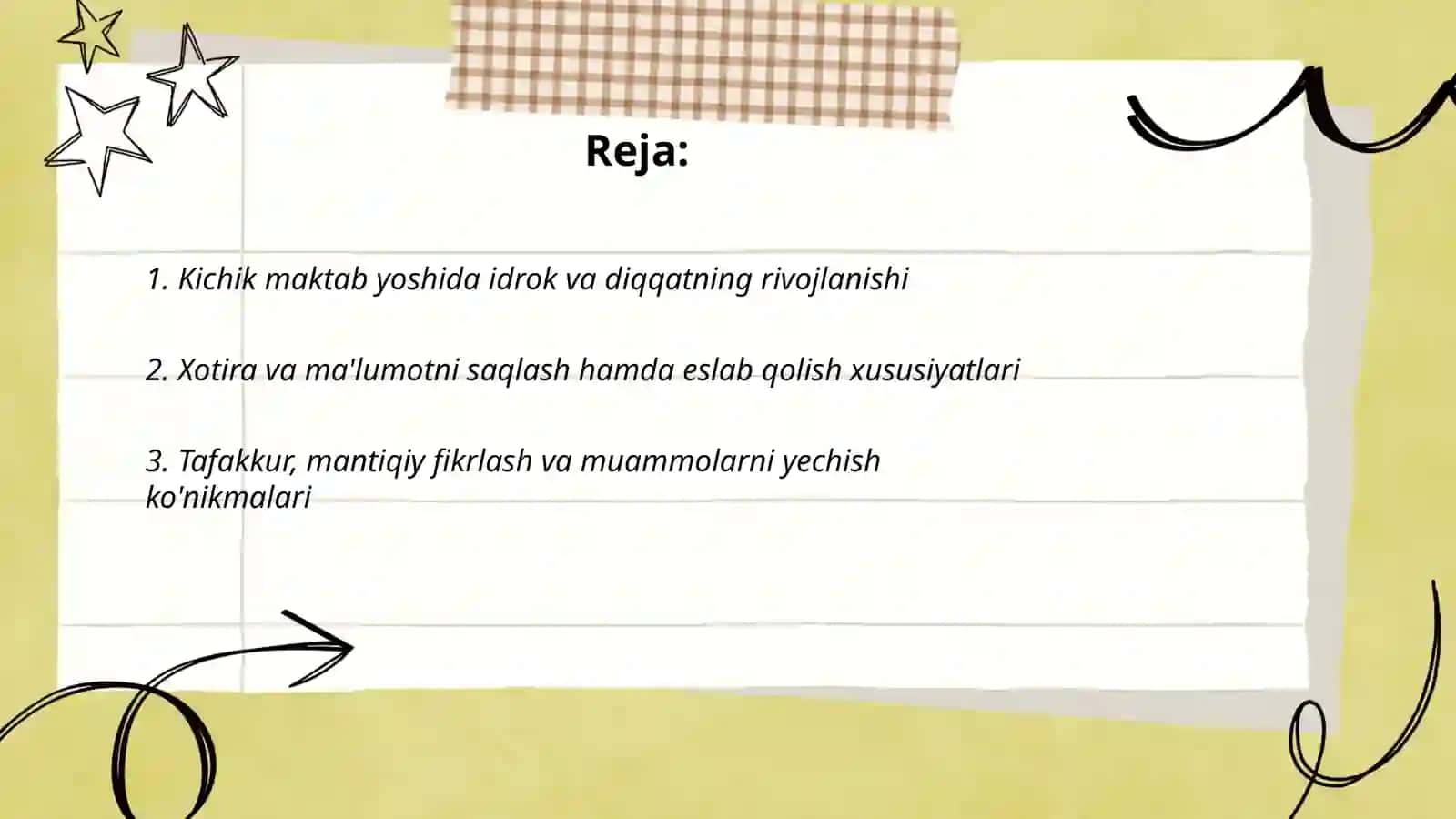 Kichik maktab yoshida psixik rivojlanish xususiyatlari 2