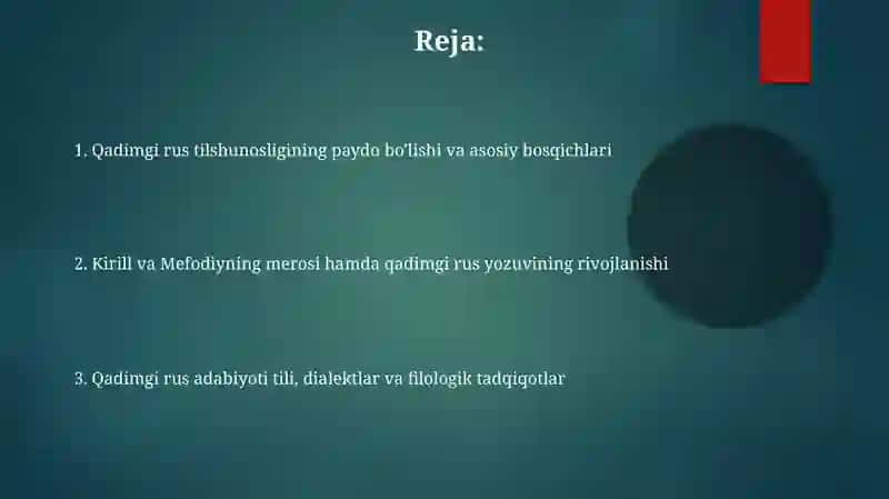 Qadimgi rus tilshunosligi qadimgi asrlarda 2